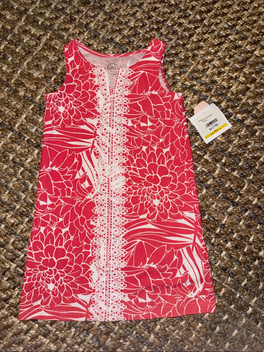 Pappagallo Pink and White Floral Kids Dress